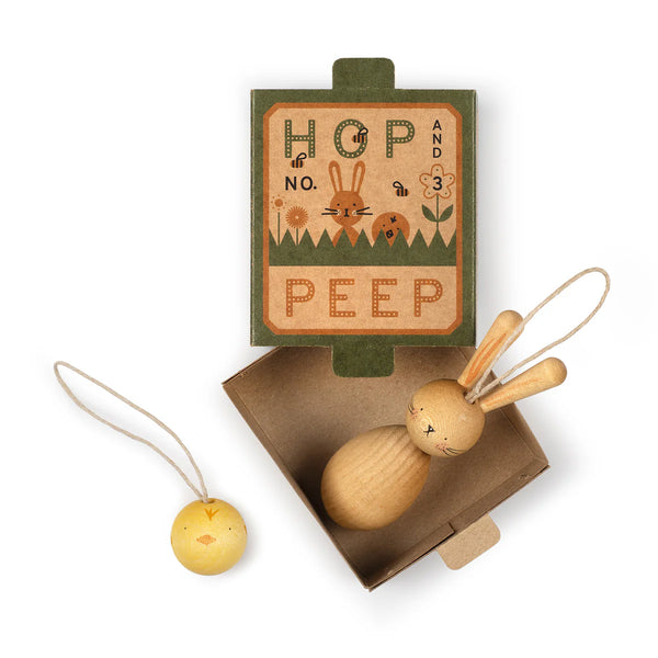 Hop and Peep Hanging Ornaments - Linzis