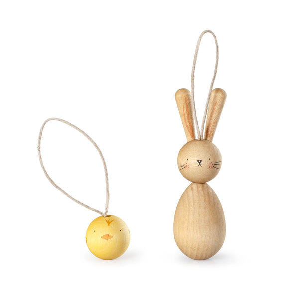Hop and Peep Hanging Ornaments - Linzis