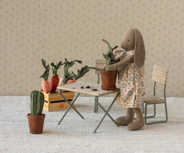 Flower pot with cactus, Miniature
