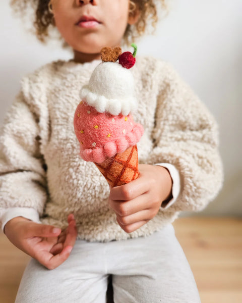 Felt Watermelon and Coconut Sorbet Ice Cream (2 Scoops) - Linzis
