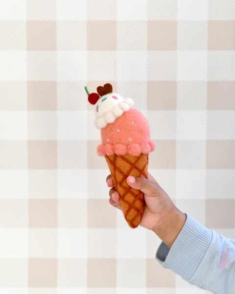 Felt Watermelon and Coconut Sorbet Ice Cream (2 Scoops) - Linzis