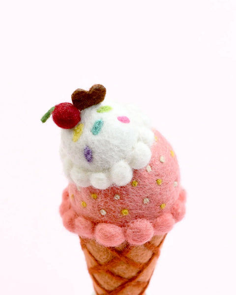 Felt Watermelon and Coconut Sorbet Ice Cream (2 Scoops) - Linzis