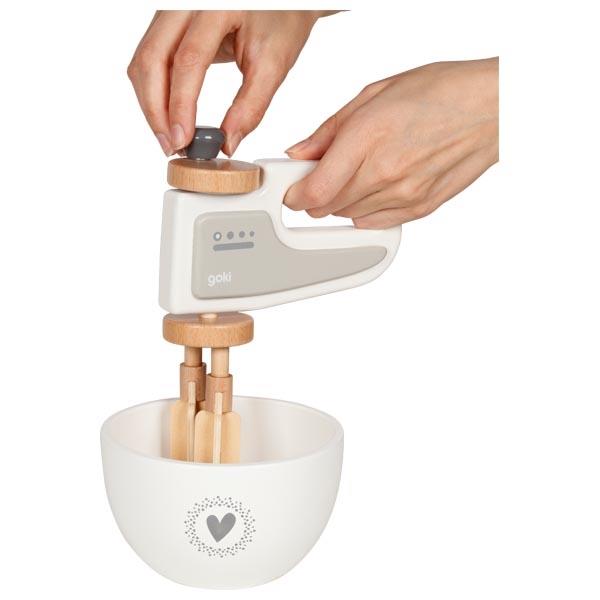 Wooden Hand Mixer with Bowl - Linzis