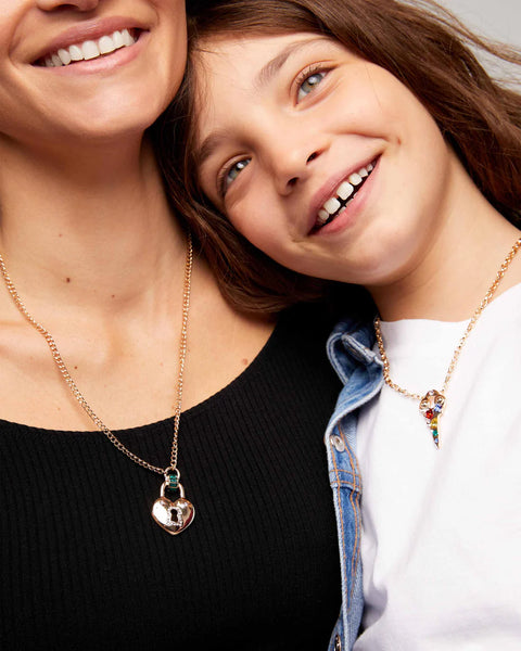 Lock & Key "Mommy & Me" Necklace Set - Linzis