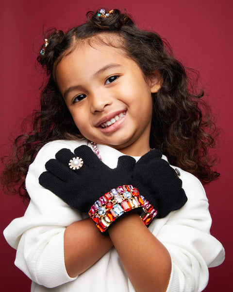Ice Skating Jeweled Gloves - Linzis