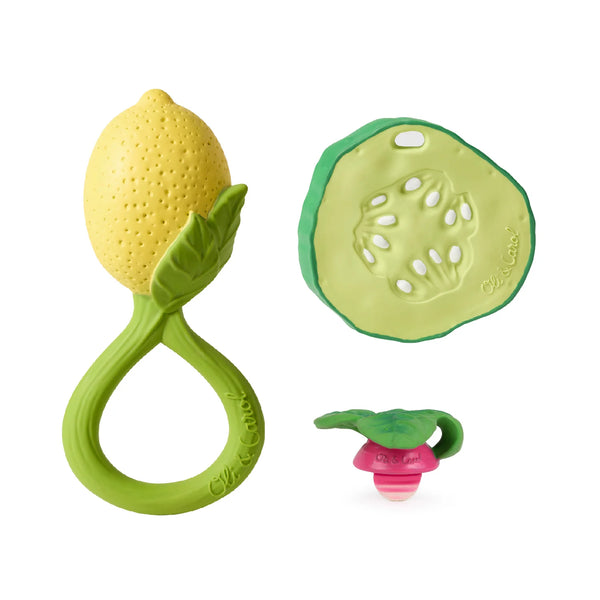 OLI&CAROL Newborn Gift Set - Lemon Rattle - Linzis