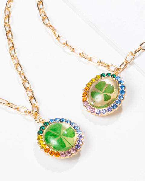 Lucky Streak REAL 4-Leaf Clover Necklace - Linzis