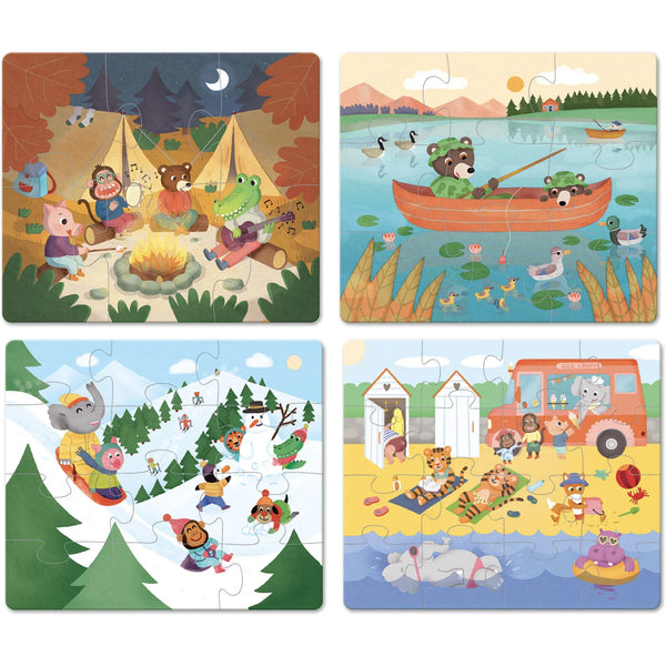Vilac 4 Holiday Evolution Puzzles - Linzis