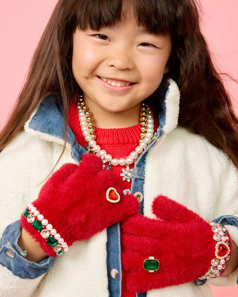 Christmas Cheer Jeweled Gloves - Linzis