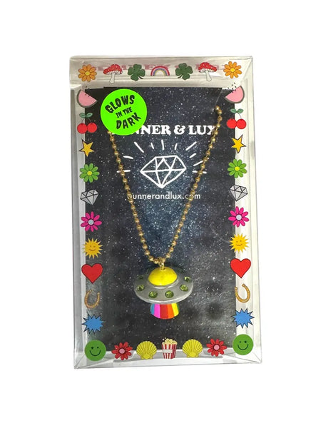 Glow in the Dark Ufo Necklace - Linzis