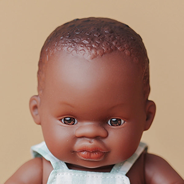 Baby Jalen Doll- Boy Check Outfit