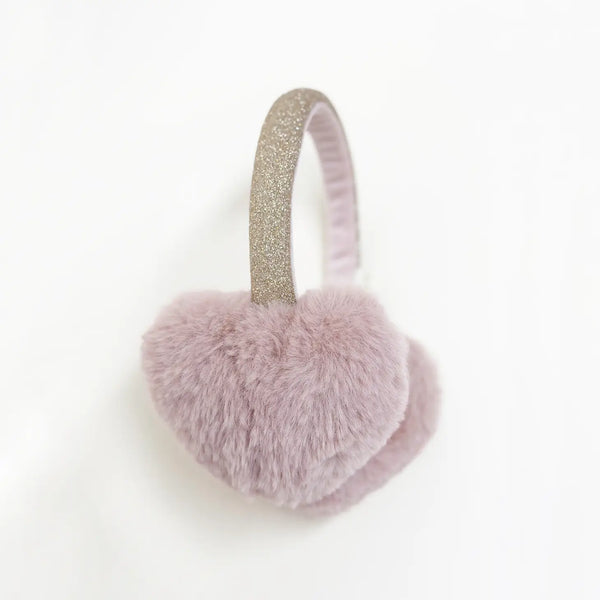 Fluffy Love Heart Earmuffs - Linzis