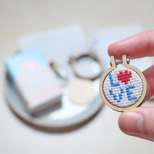 Love Letters Mini Hoop Cross Stitch - Linzis