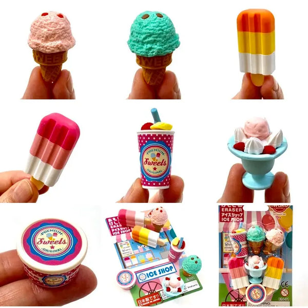 Iwako Ice Cream Shop Eraser Card - Linzis