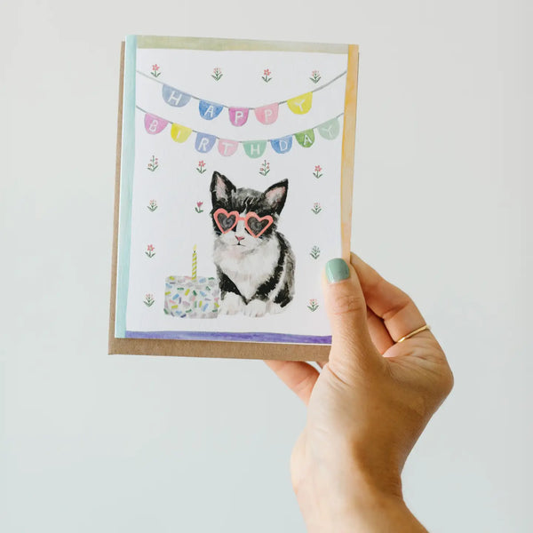 Birthday Cat Greeting Card