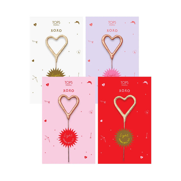 Sparkler Card Xo Gold and Rose Gold 4" - Linzis