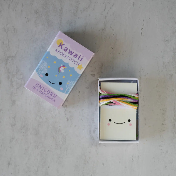 Kawaii Unicorn Mini Cross Stitch Kit - Linzis