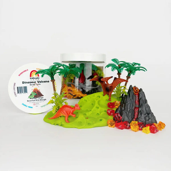 Dinosaur Volcano (Watersmellon) Dough-To-Go - Linzis