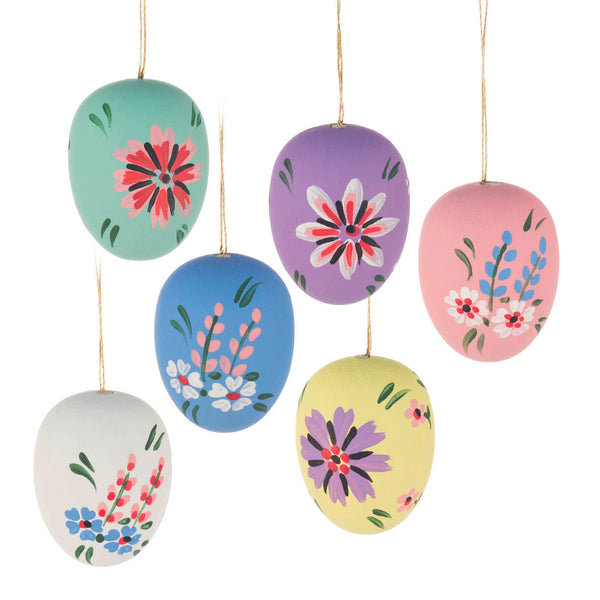 Wooden Ornament Easter Eggs Pastel - Linzis
