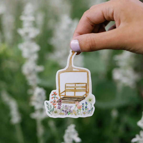 Wildflower Ski Chairlift Sticker