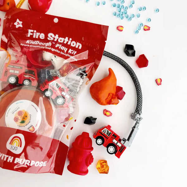 Fire Station (Cherry Mango) Kiddough Play Kit - Linzis