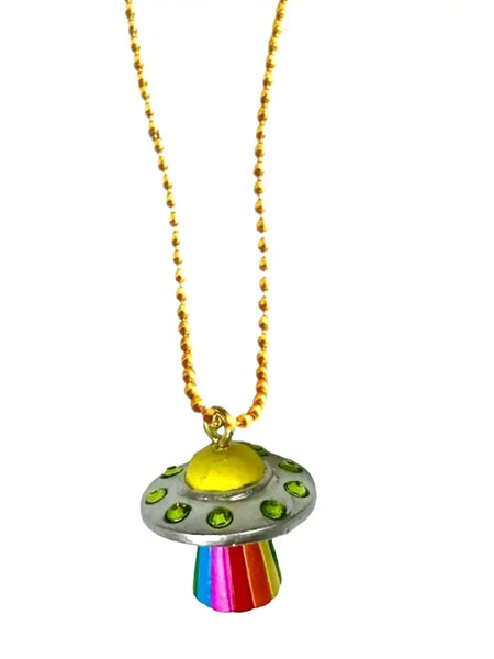 Glow in the Dark Ufo Necklace - Linzis