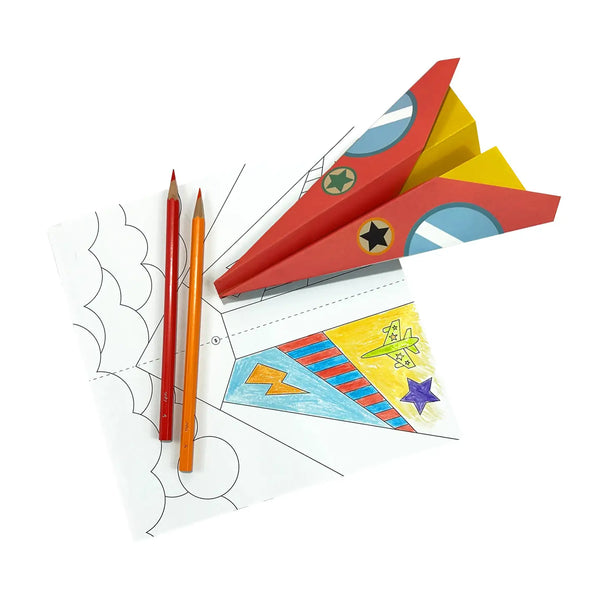 D.I.Y. Paper Air Planes Activity Kit - Set of 24 Designs - Linzis
