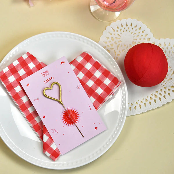 Sparkler Card Xo Gold and Rose Gold 4" - Linzis