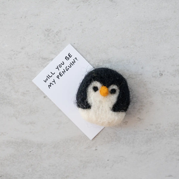 You're Flippin' Fantastic Wool Felt Penguin in A Matchbox - Linzis