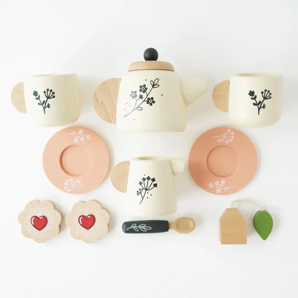 Eco-Friendly Wooden Tea Set & Tray - Linzis