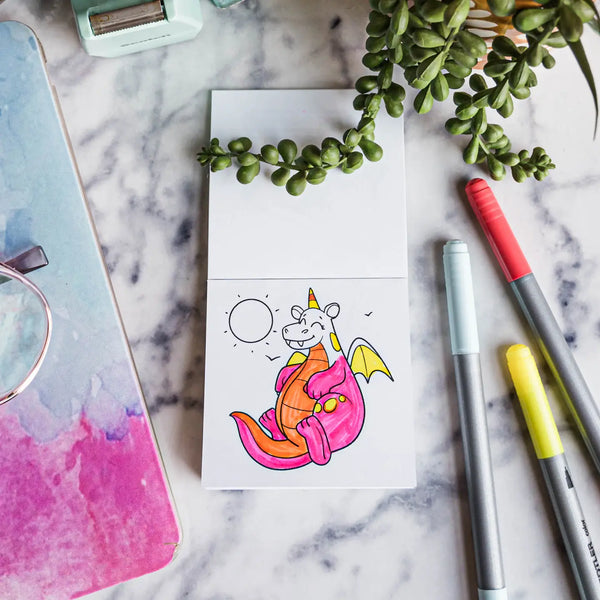 Mythical and Magical Mini Coloring Book - Linzis