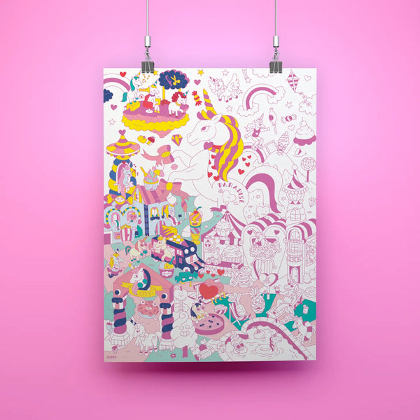Unicorn Giant Poster - Linzis