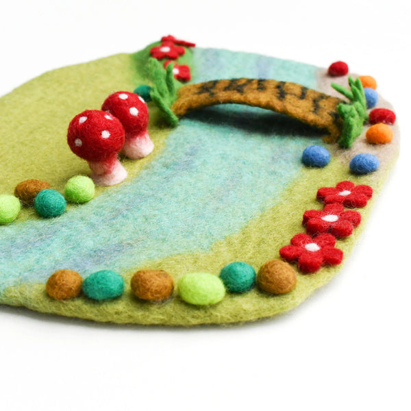 Fairy River and Bridge Play Mat Playscape - Linzis