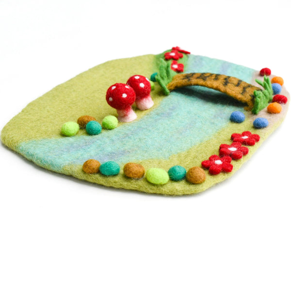 Fairy River and Bridge Play Mat Playscape - Linzis