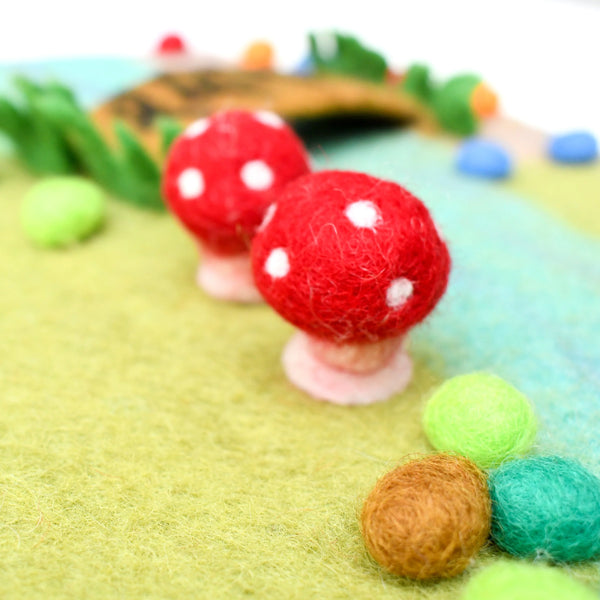 Fairy River and Bridge Play Mat Playscape - Linzis