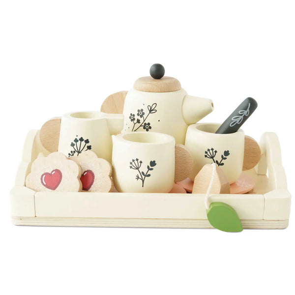 Eco-Friendly Wooden Tea Set & Tray - Linzis