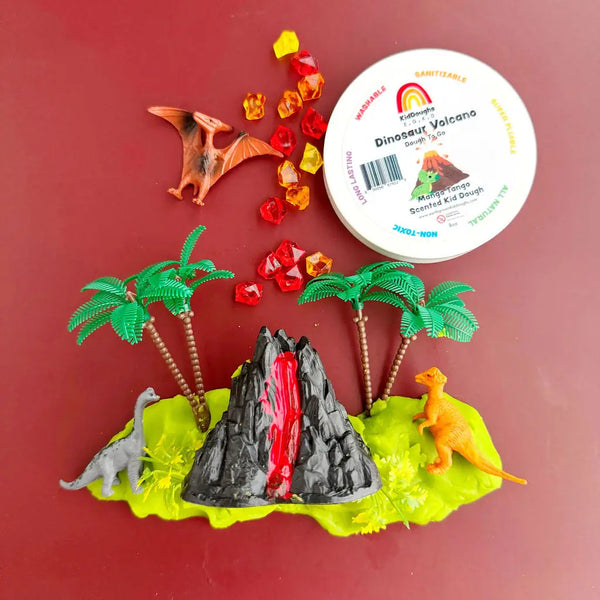 Dinosaur Volcano (Watersmellon) Dough-To-Go - Linzis