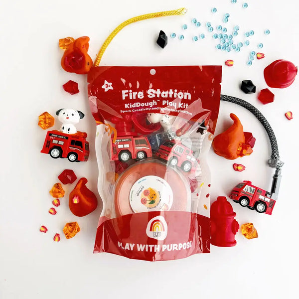 Fire Station (Cherry Mango) Kiddough Play Kit - Linzis
