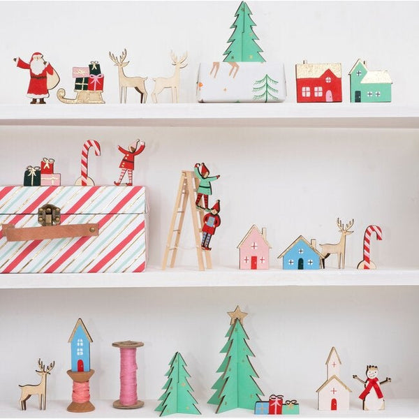 Festive Village Wooden Advent Calendar - Linzis