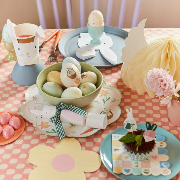 Gingham Bow Bunny Crackers - Linzis
