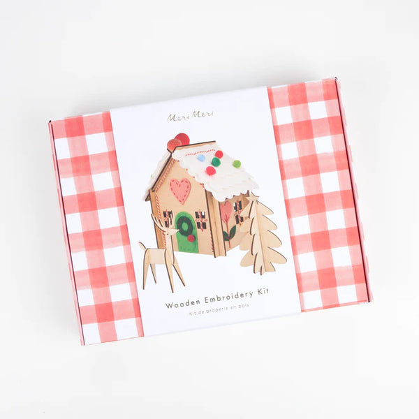 Wooden Embroidery Gingerbread House Kit - Linzis