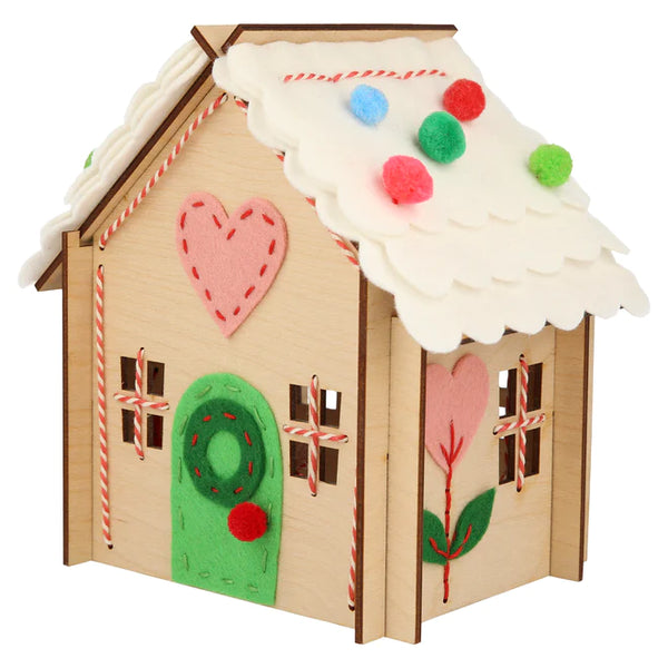Wooden Embroidery Gingerbread House Kit - Linzis