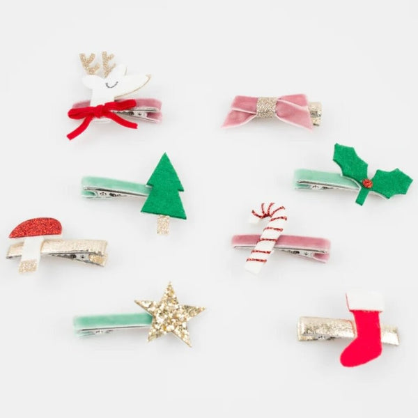 Christmas Icon Hair Clips (x 8) - Linzis