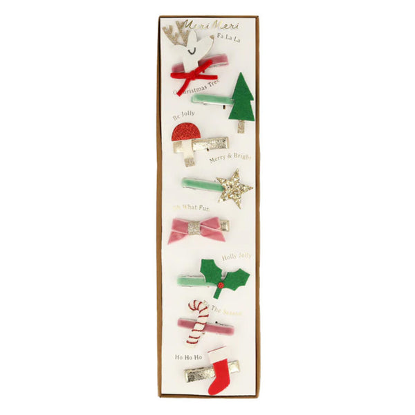 Christmas Icon Hair Clips (x 8) - Linzis