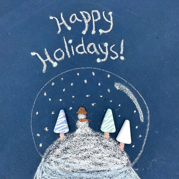 Snowglobe Trees Handmade Sidewalk Chalk - Linzis