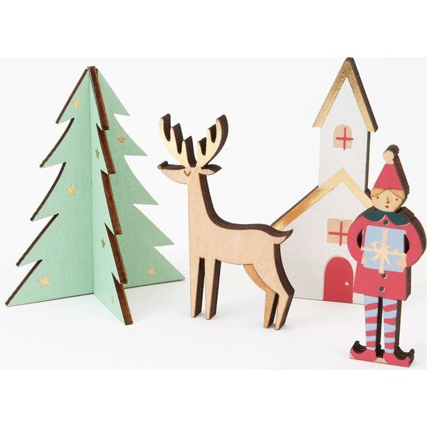 Festive Village Wooden Advent Calendar - Linzis