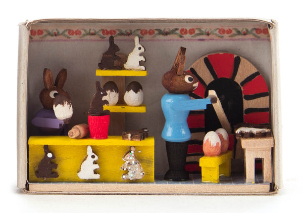 Wooden Matchbox Rabbit Bakery - Linzis