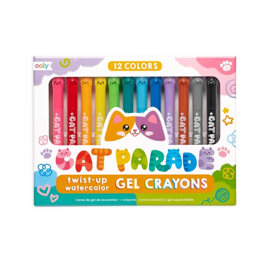 Cat Parade Gel Crayons - Set of 12 - Linzis