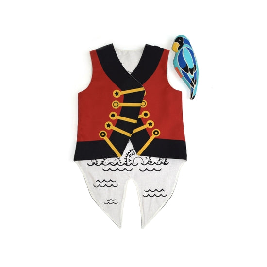 Pirate Vest with Removable Parrot - Linzis