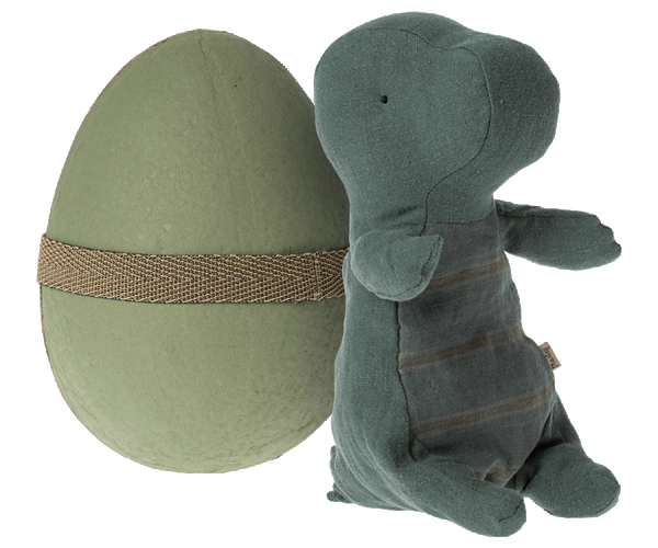Gantosaurus in egg, Small - Dark petrol - Linzis